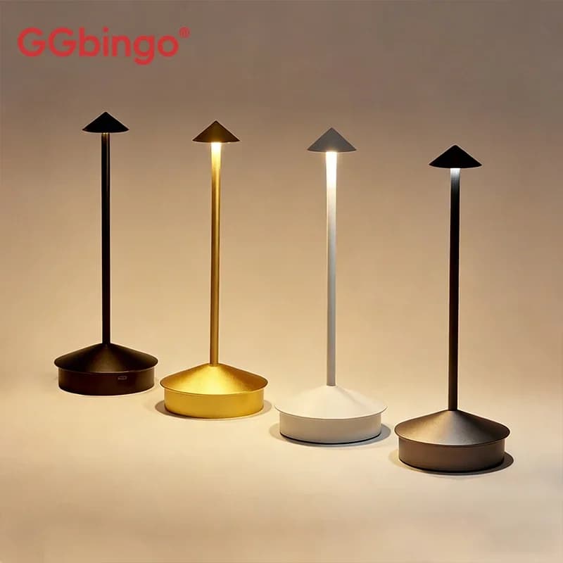 LED Table Lamp Rechargeable Tactile Sensor Wireless Desk Lamp 3 Colors Comodin Creative Ambient Light Bar Room Furniture Night Light