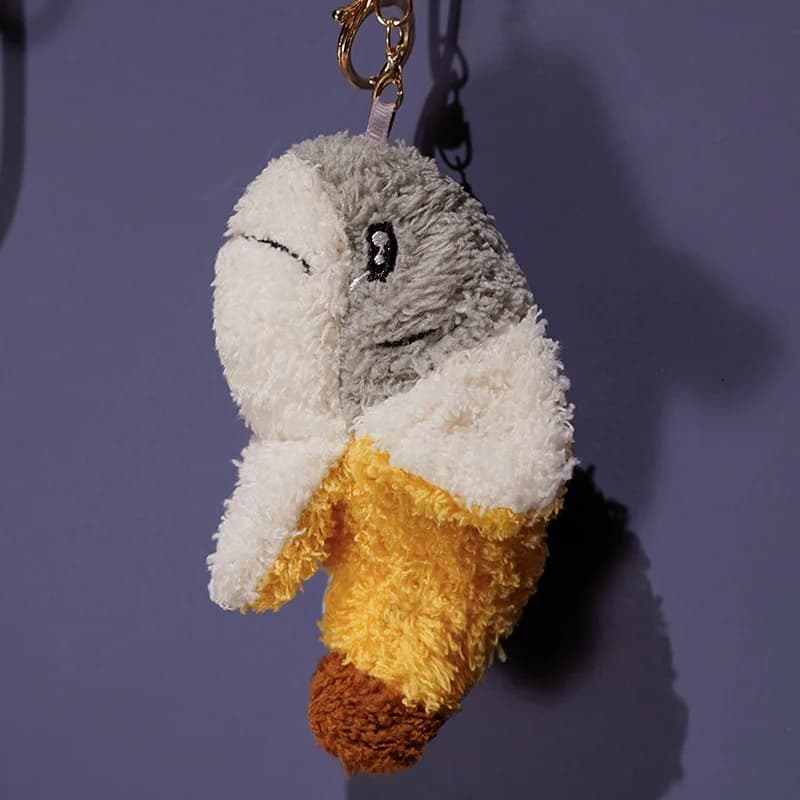 10cm creativo Banana anatra peluche ciondolo morbido cotone cartone animato sbucciato Banana anatra portachiavi zaino decorazione ragazza regali