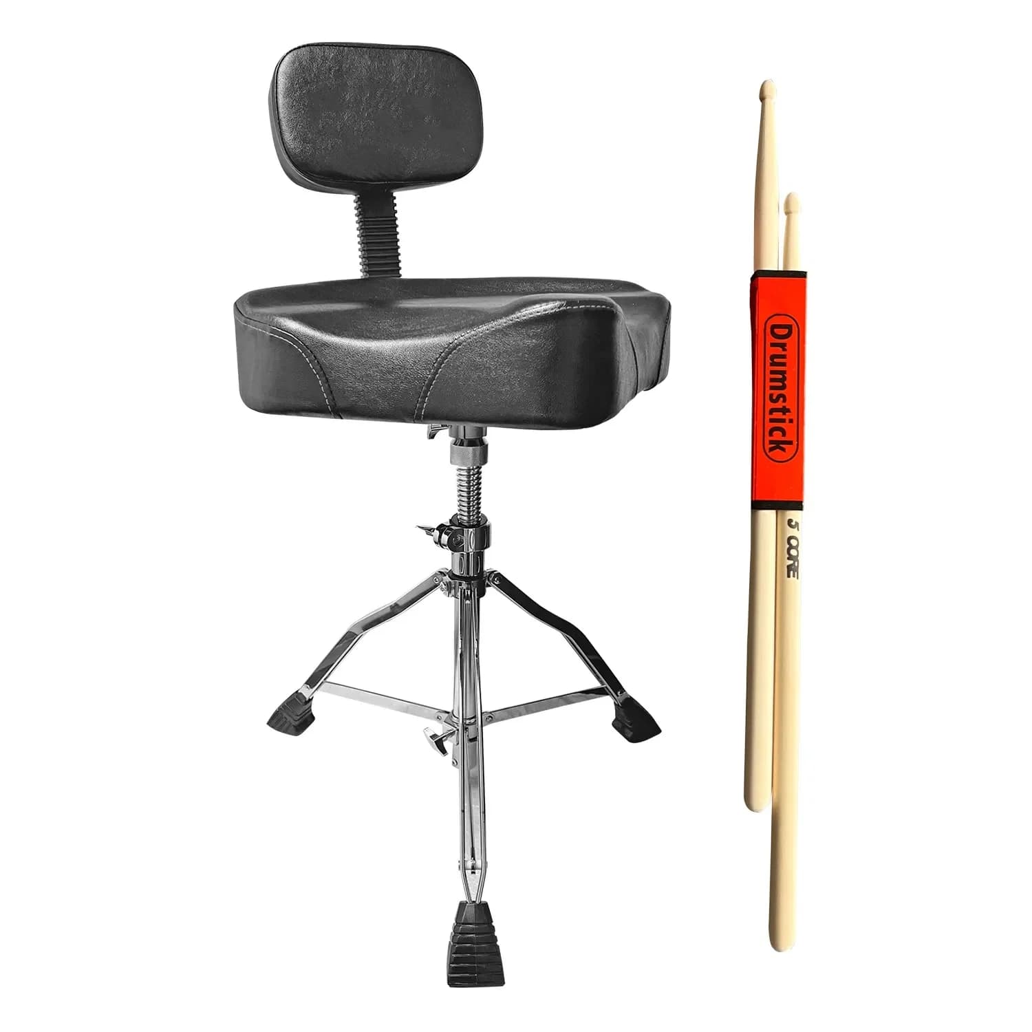 Trono per batteria con schienale Sgabello per chitarra regolabile imbottito spesso Sella per sedia musicale stile moto per batteristi adulti