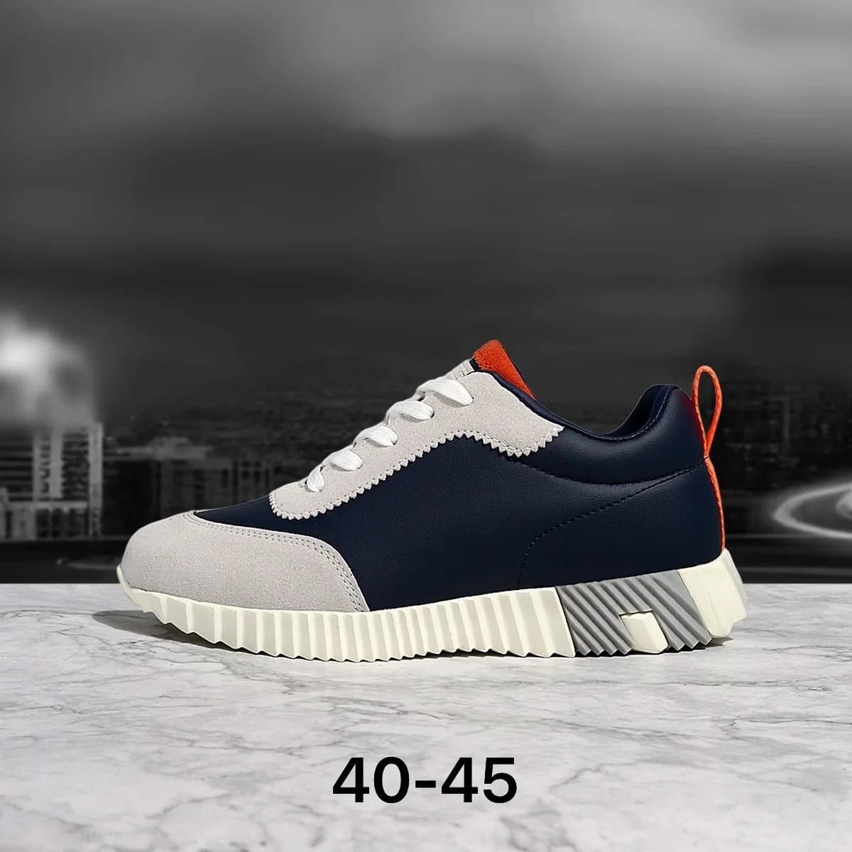 Merk H Designer Schoenen Trainers Stuiterende Sneakers Voor Mannen Casual Schoenen Leer En Mesh Lace Up Sport Runner Trainer