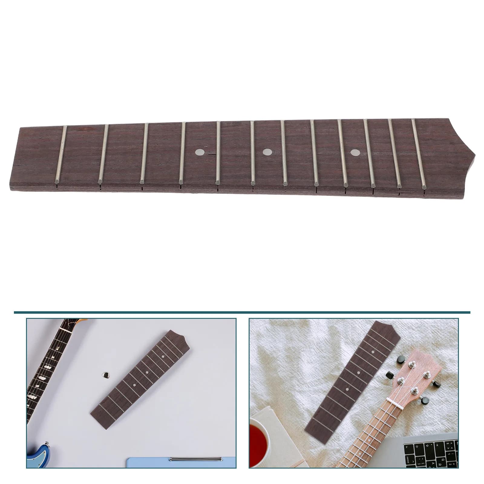 Tastiera in Metallo da 21 Pollici per Ukulele, 12 Tasti, Parte di Ricambio per Ukulele da Concerto, Accessori per Riparazione Strumenti Musicali