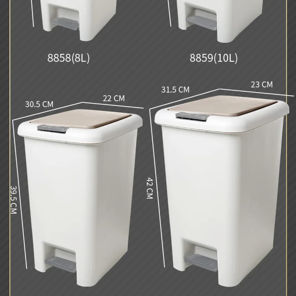 Household Foot Pedal Waste Bin Kitchen Toilet Garbage Can Large Capacity Covered Clean Storage Organizer Organizer