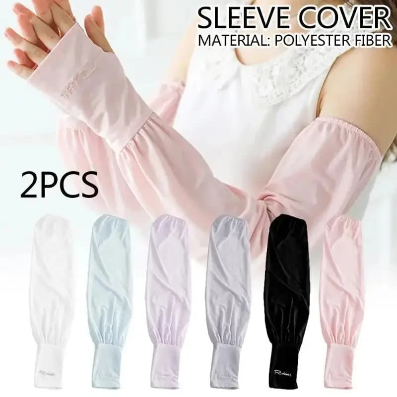 Ice Silk Sunscreen Arm Sleeves Anti UV Breathable Loose Sleeve Cycling Driving Unisex Cover