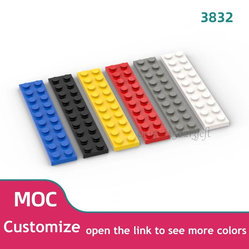 50PCS blocchi di costruzione fai da te figure sottili mattoni 2x10 punti dimensioni Creative educative compatibili con 3832 giocattoli di plastica per bambini