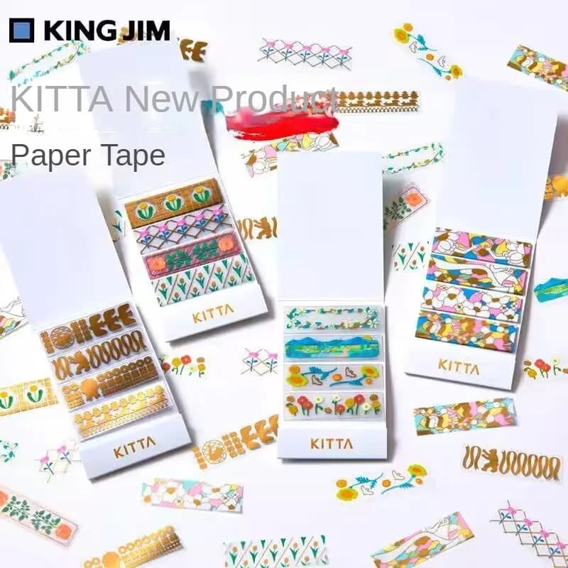 Japan KITTA Small Cute Washi Paper Tape Decoration DIY Handmade Small Fresh Decoration Transparent Sticker Handbook Slice Tape