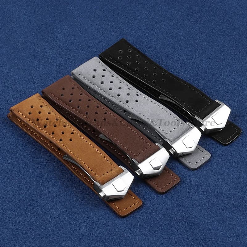 Genuine cow leather watch bracelet for Tag Heuer strap series Carrera 20mm 22mm 24mm for men women universal bracelets