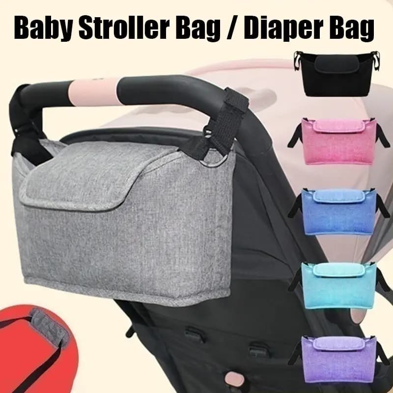 Borse appese per passeggino borsa per pannolini per mamma borsa portaoggetti per mamma di grande capacità con manici borsa a tracolla borsa da viaggio portatile organizzare