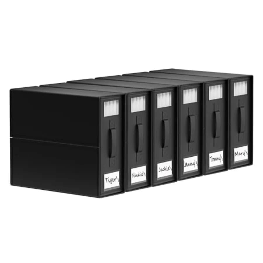 Organizzatori e Contenitori per Lenzuola SheetCube, Confezione da 6, Organizzatore Pieghevole per Armadio con Finestra ed Etichetta, Contenitore per Biancheria da Letto