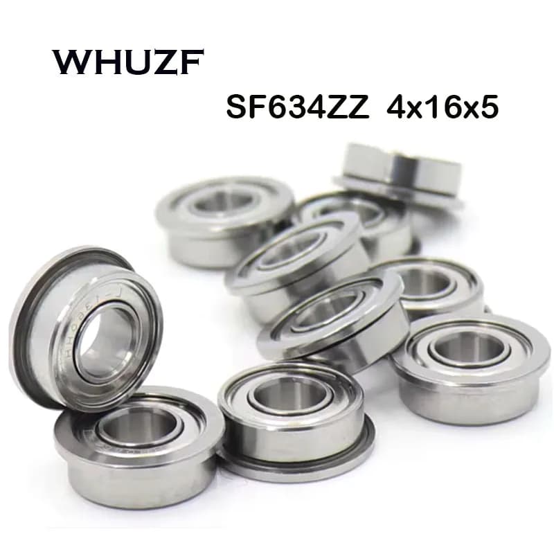 10 PZ SF6343ZZ 4x16x5mm ABEC-7 Flangia In Miniatura Cuscinetti Sottili Cuscinetto In Acciaio Inox Parti Della Stampante 3D SF634Z Cuscinetti Flangiati