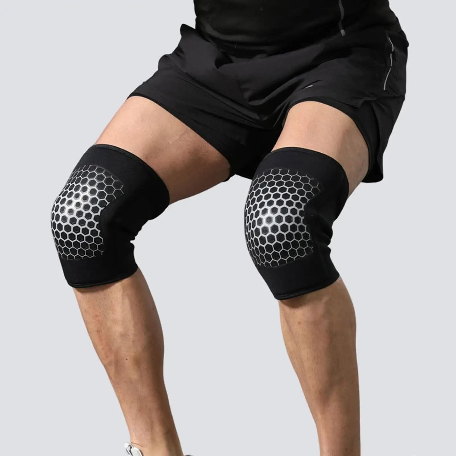 Ginocchiera Professionale da Uomo 7mm Traspirante con Supporto a Compressione per Corsa, Palestra, Sport, Camminata, Pallavolo