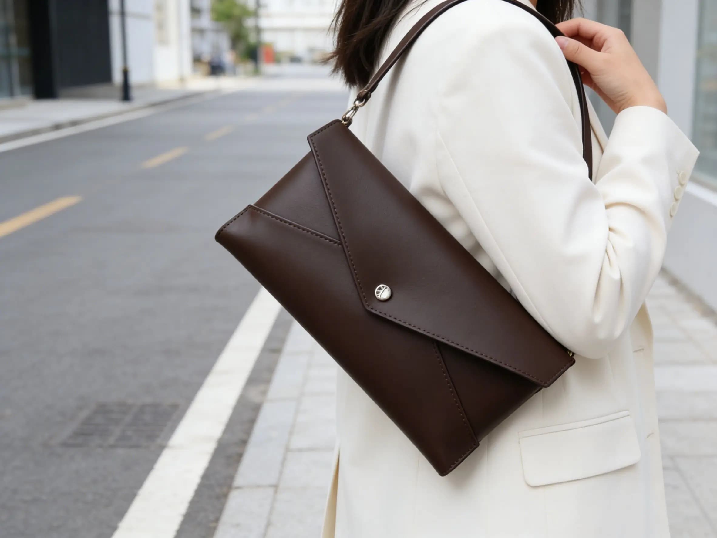 Borsa a tracolla da donna con texture particolare, borsa a tracolla casual con tracolla larga, borsa a mano di lusso alla moda
