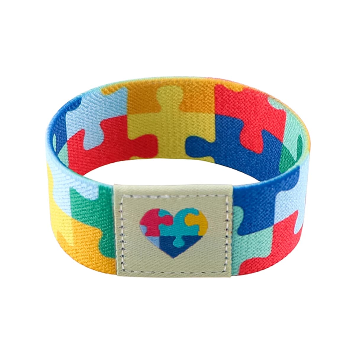 Bracciale elasticizzato per la consapevolezza dell'autismo Bracciale flessibile da polso Bracciale sportivo casual per regali da collezione