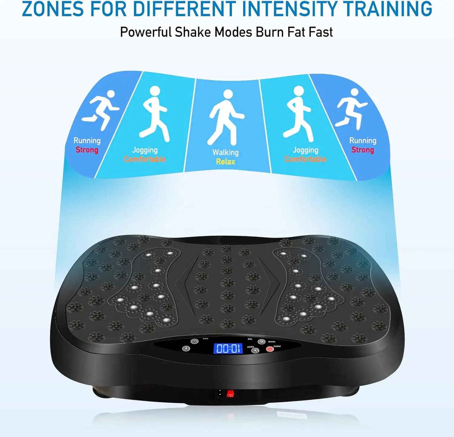 Wellshow Sport Piattaforma Vibrante per Esercizi, Macchina per Allenamento e Fitness, Attrezzatura per Dimagrimento e Palestra Domestica