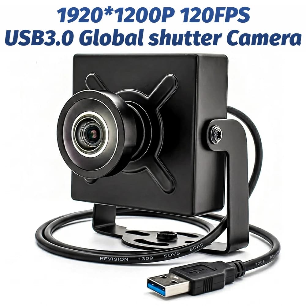 120FPS 2.3MP Global Shutter USB3.0 Camera AR0234 Industrial Machine Vision Webcam No Distortion M12 Lens Metal Case Plug & Play