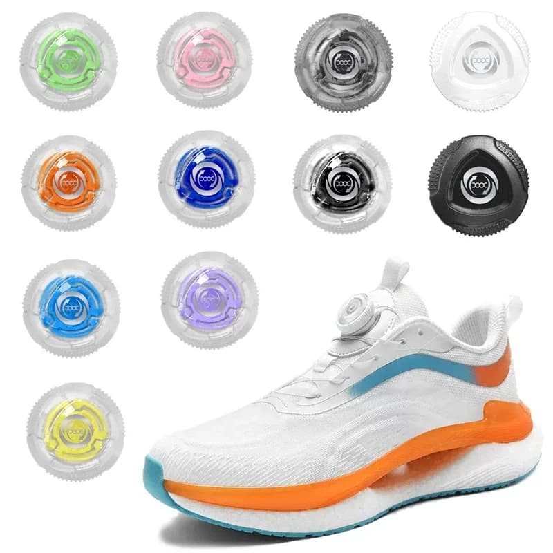 1 paio di nuovi cavi metallici girevoli con fibbia automatica lacci per scarpe da ginnastica senza lacci lacci per scarpe con chiusura rapida donna uomo