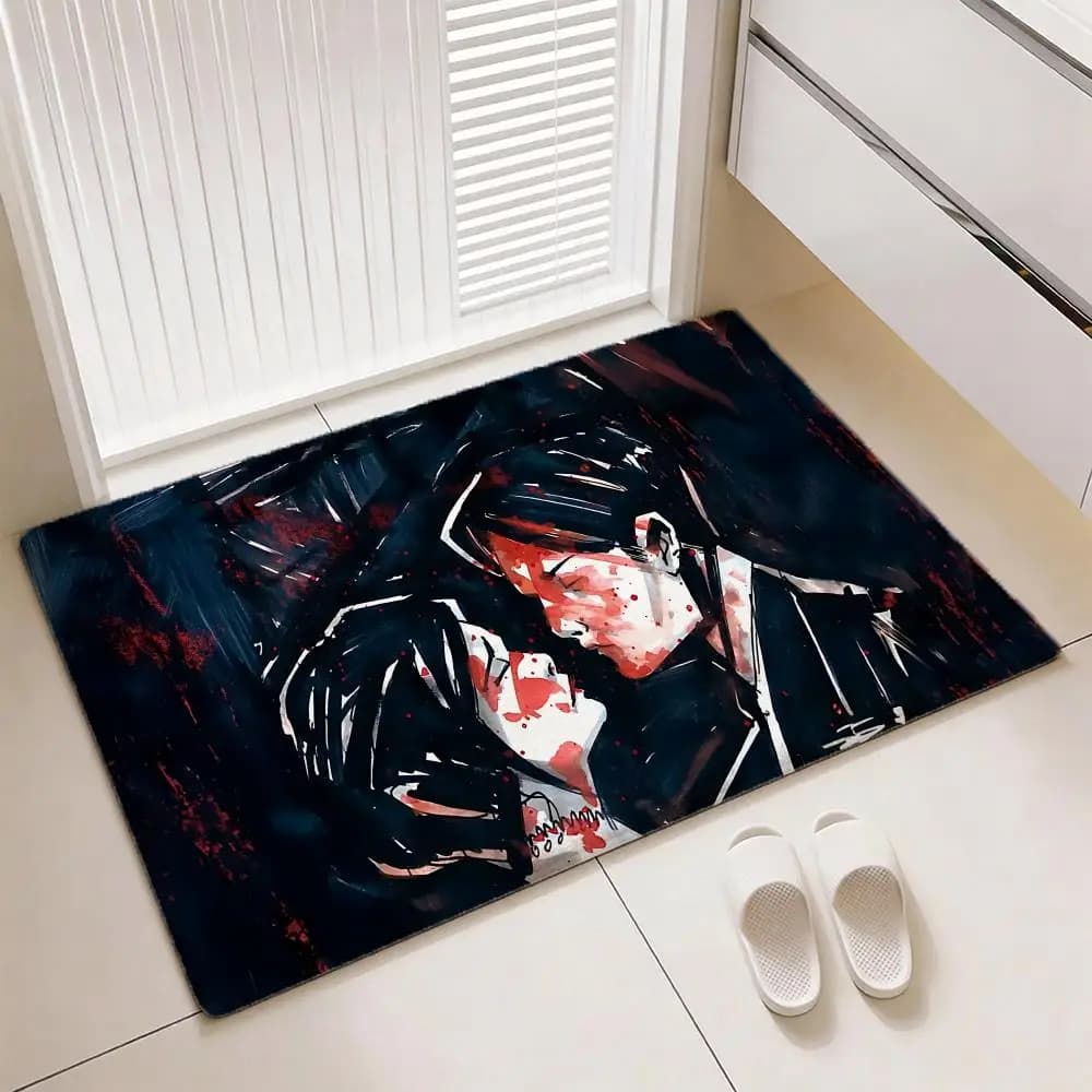 Soft and thickened flannel door pad, non-slip, for living room, home decoration, album Band M-My Chemical RomanceS
