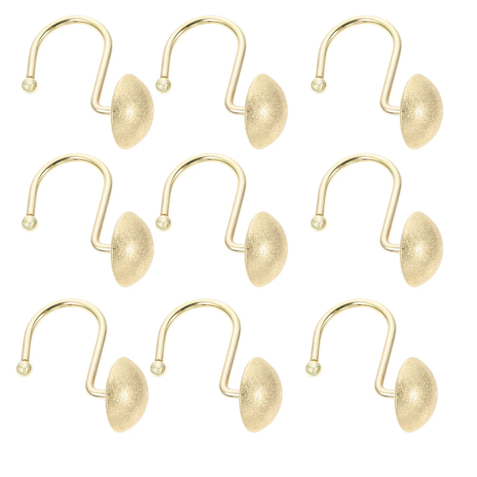 12 Pezzi Anelli per Tenda Doccia Semicircolari in Lega di Zinco Satinata, Ganci Robusti Resistenti alla Corrosione per un Look Ordinato nella Ristrutturazione del Bagno
