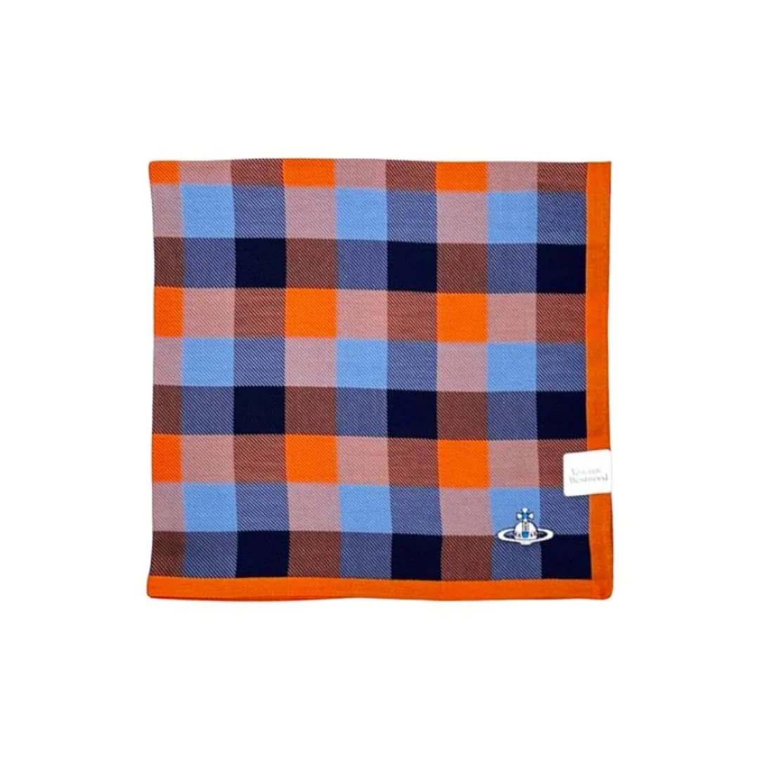 Sciarpe in Cotone Design Originale Vivienne Westwood Unisex Arancione 80575554333825
