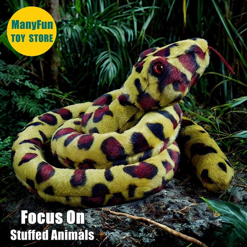 Peluche di Pitone Verde Realistico, Giocattolo Imbottito di Boa, Peluche di Anaconda Realistica, Bambola di Simulazione di Serpente Vipera Verde per Collezionisti