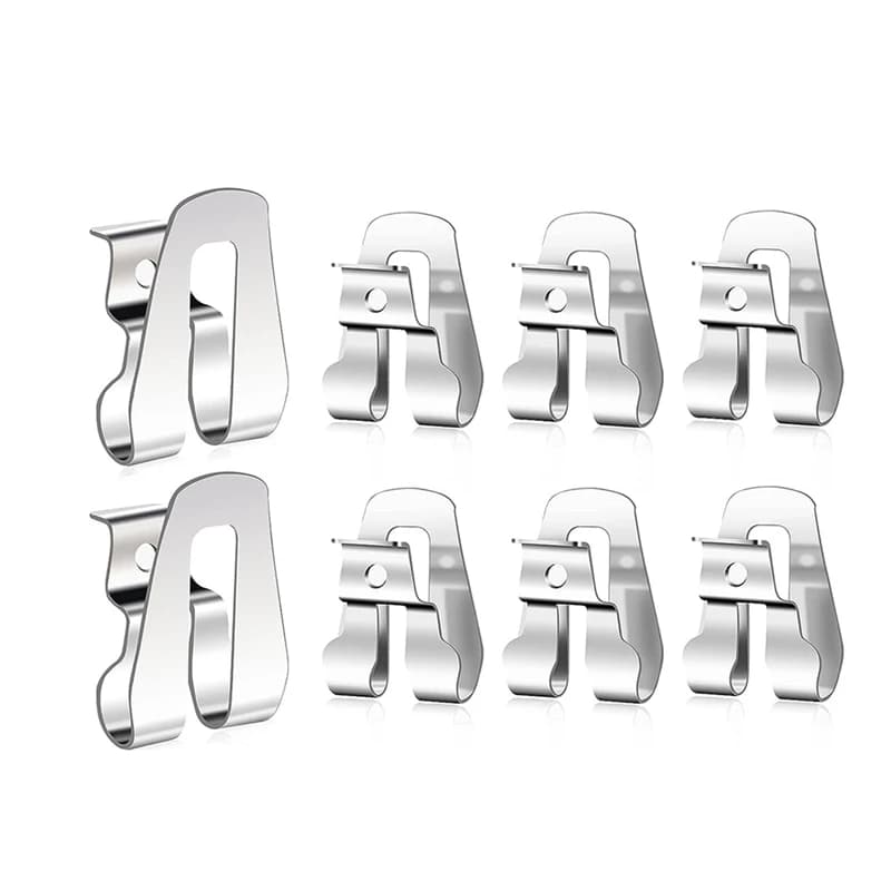 Clip da cintura da 8 pezzi per Ryobi in acciaio inossidabile argento per strumenti Ryobi e Ridgid da 18 Volt 633586002 , Per Ryobi Dewalt