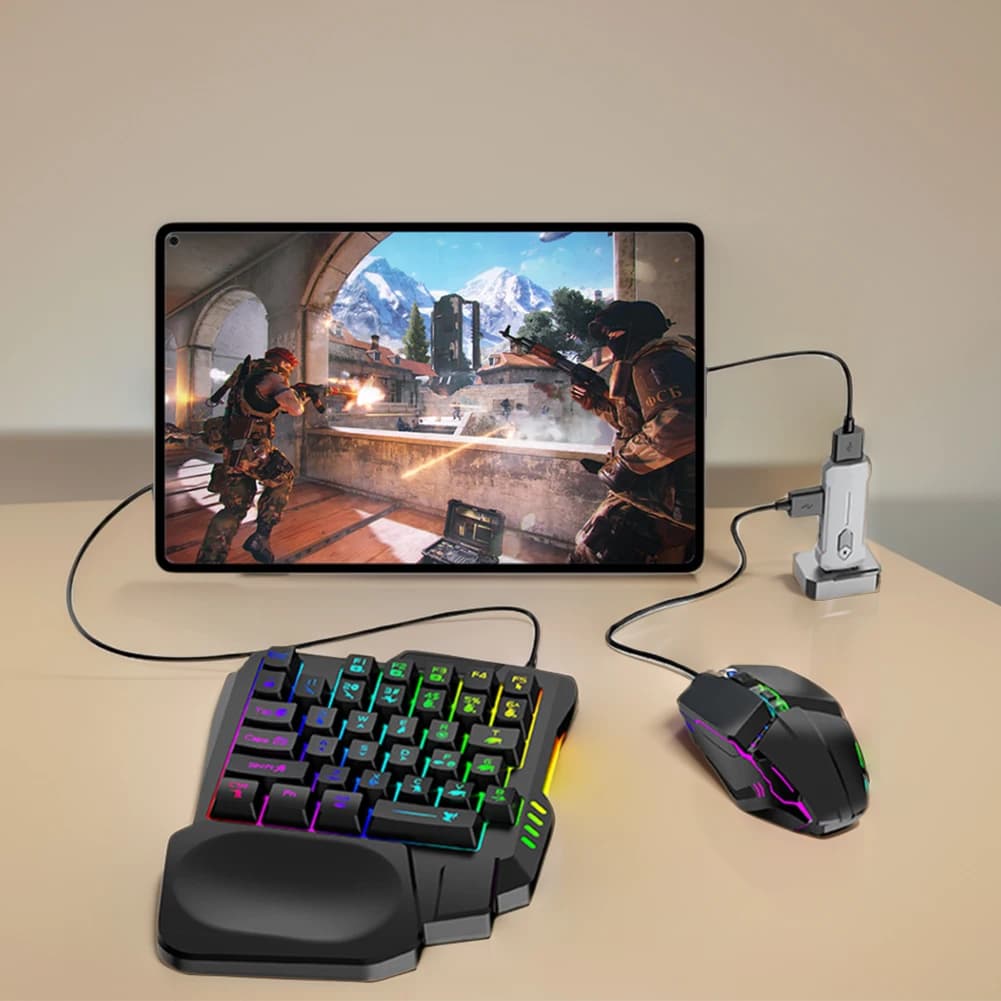 Converter 5 in 1 for Mobile Games, Set Keyboard and Mouse BT 5.3 for PUBG, Accessories for Gamer