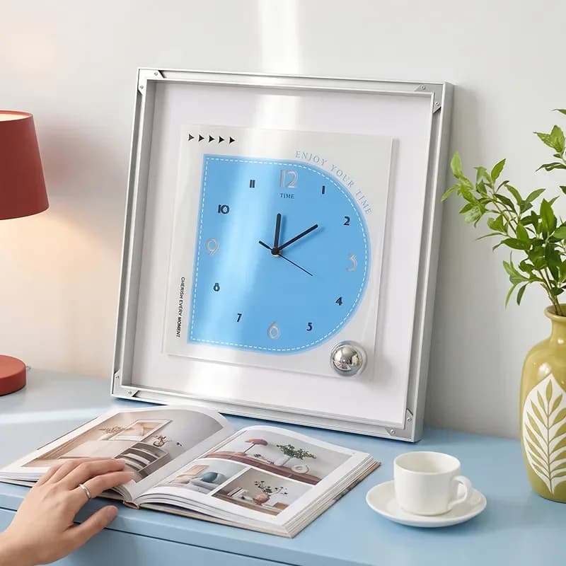 Bauhaus Niche Creative Pendulum Wall Clock Painting Simple Modern Living Room Home Decoration Hanging Art Personality
