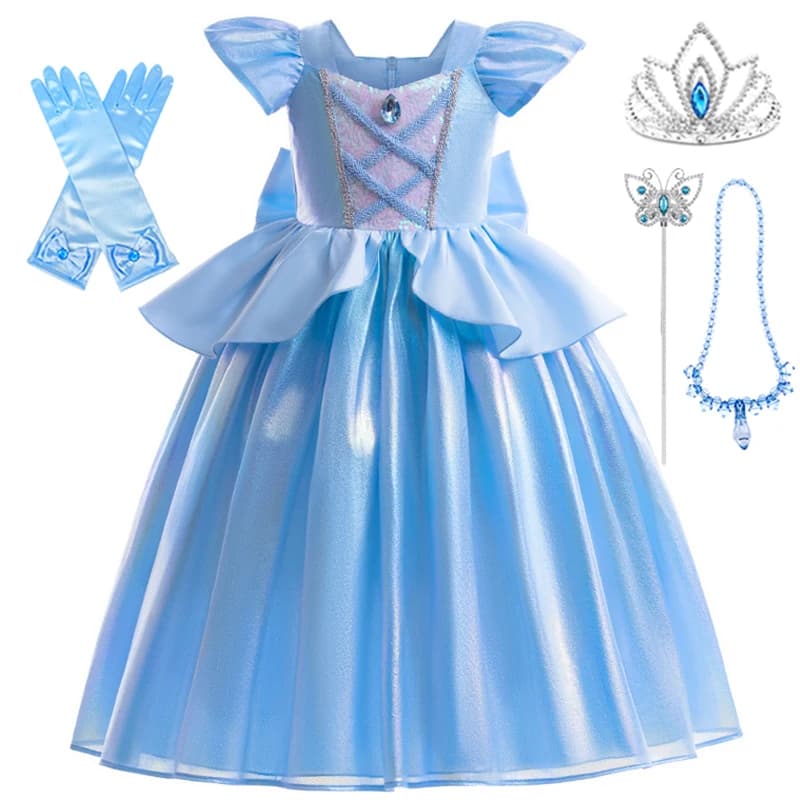 Costume cosplay da principessa per bambini Ragazza Film Principessa Gioco di ruolo Abito Abiti di carnevale di Halloween Abiti da sera cosplay carini