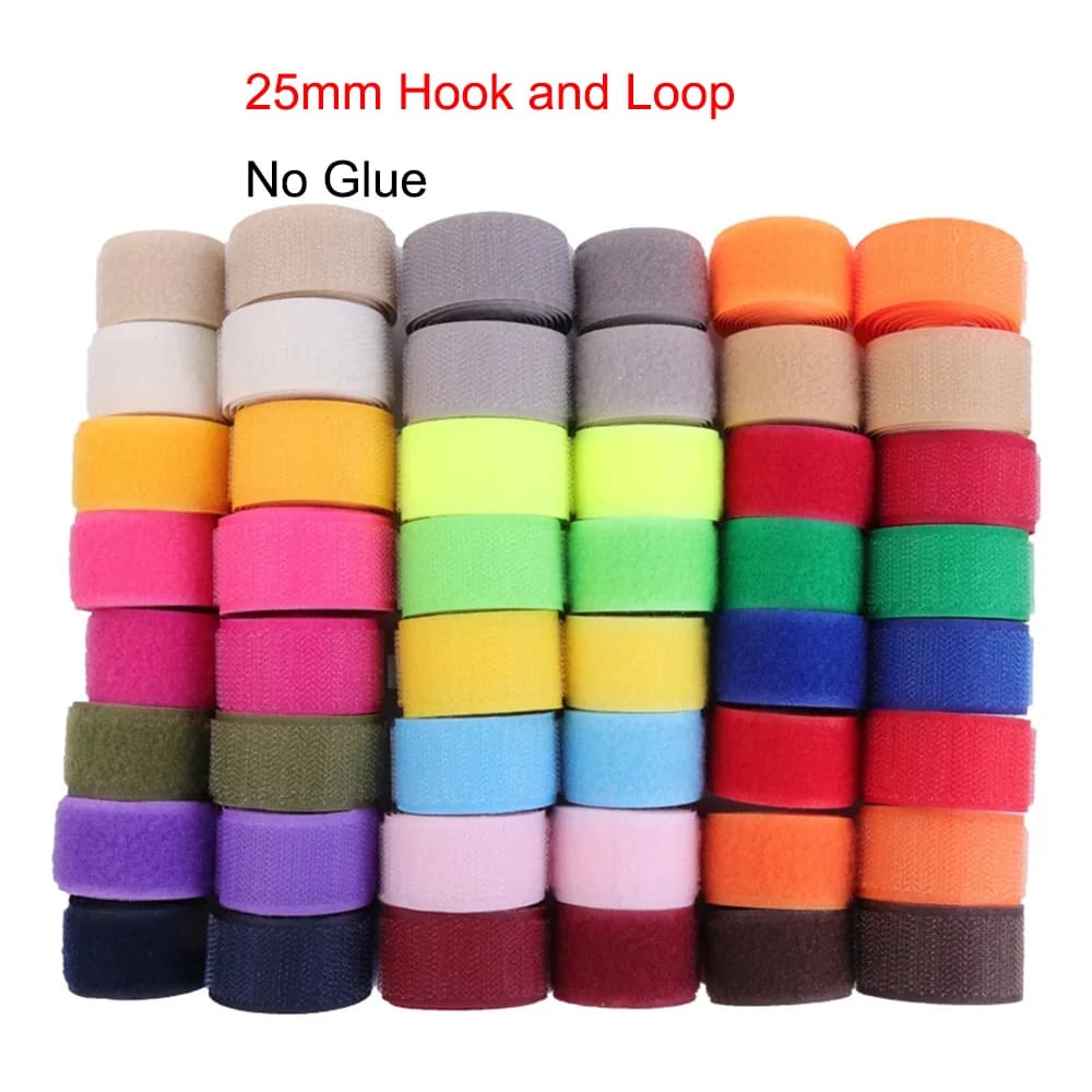 1 m/paio (25MM) Magic Strip Strap Hook Loop nastro di fissaggio autoadesivo i ganci accessori per cucire fai da te senza colla Sticker