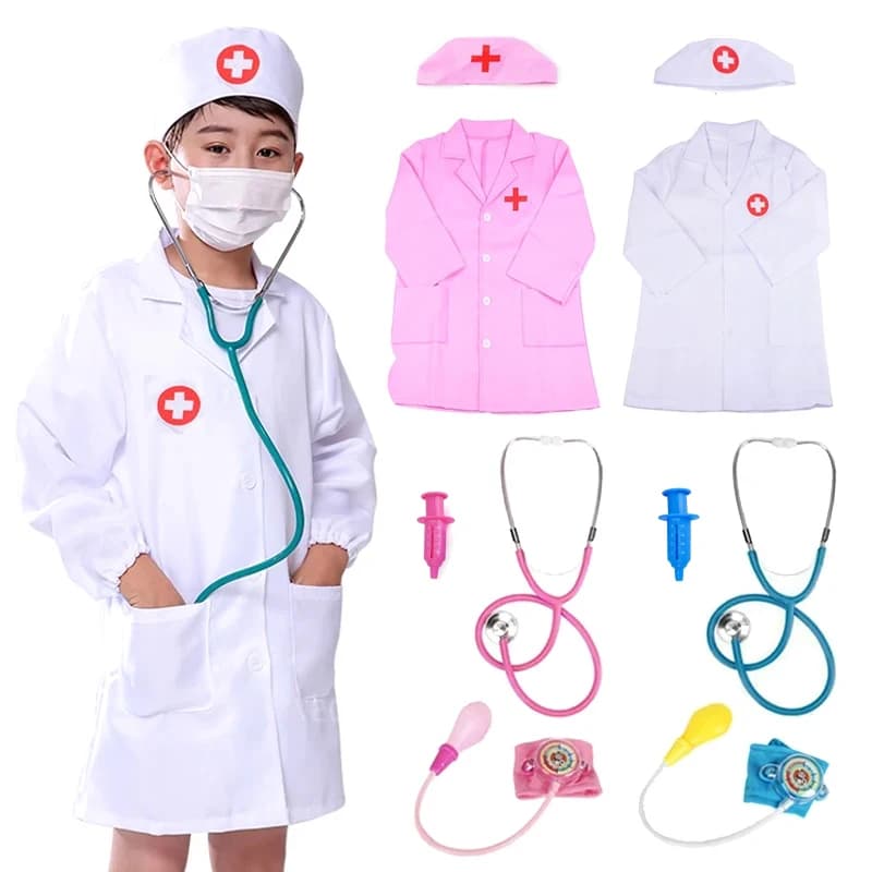 Bambini Dottore Giocattoli Fai finta di giocare Gioco di ruolo Puzzle Educazione precoce Giocattolo interattivo Infermiera Abbigliamento Regali di compleanno per bambini TMZ