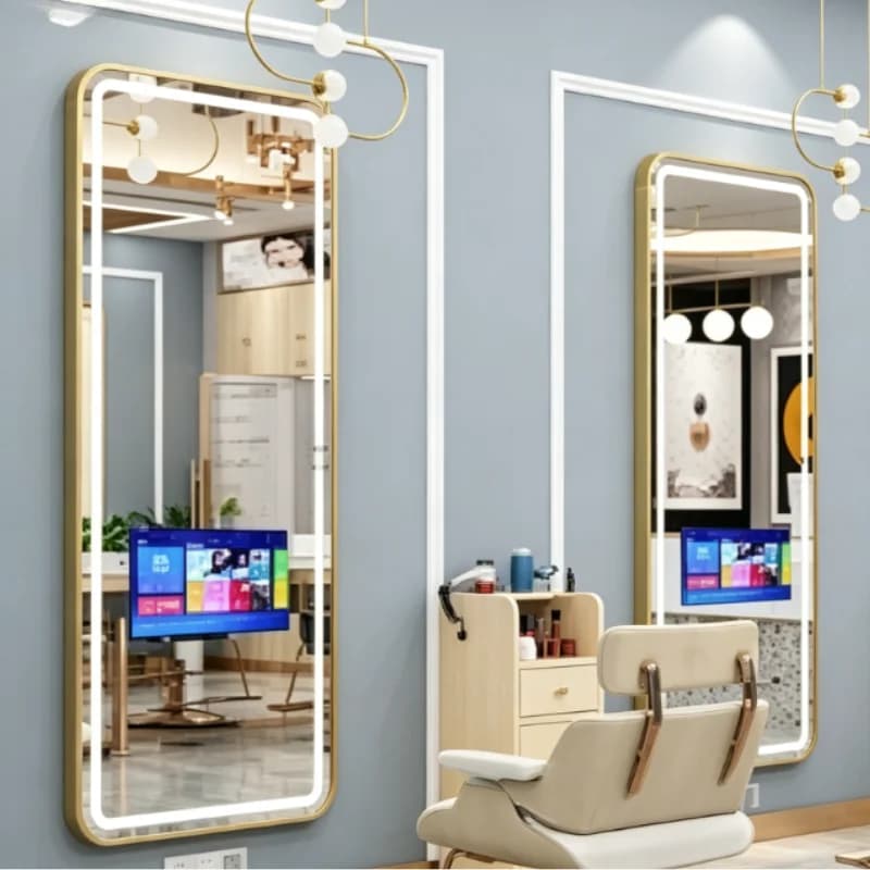 Specchio Intelligente Personalizzabile con Controllo Wi-Fi, Display di Data e Ora, Meteo, TV Integrata e Illuminazione LED, Montaggio a Parete