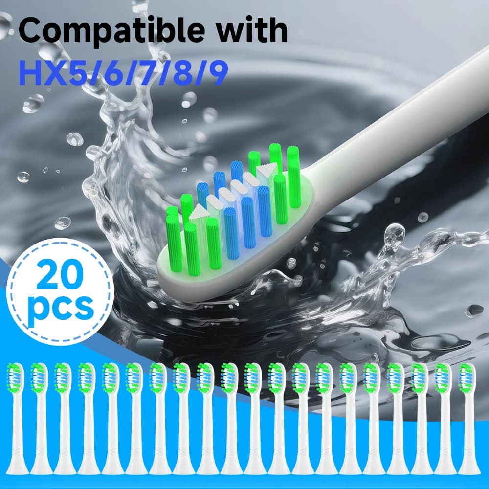 4/8/12/20 pezzi Testine di ricambio per spazzolino compatibili con Philips Sonicare Testina di ricambio per spazzolino elettrico 6500 6100 5300