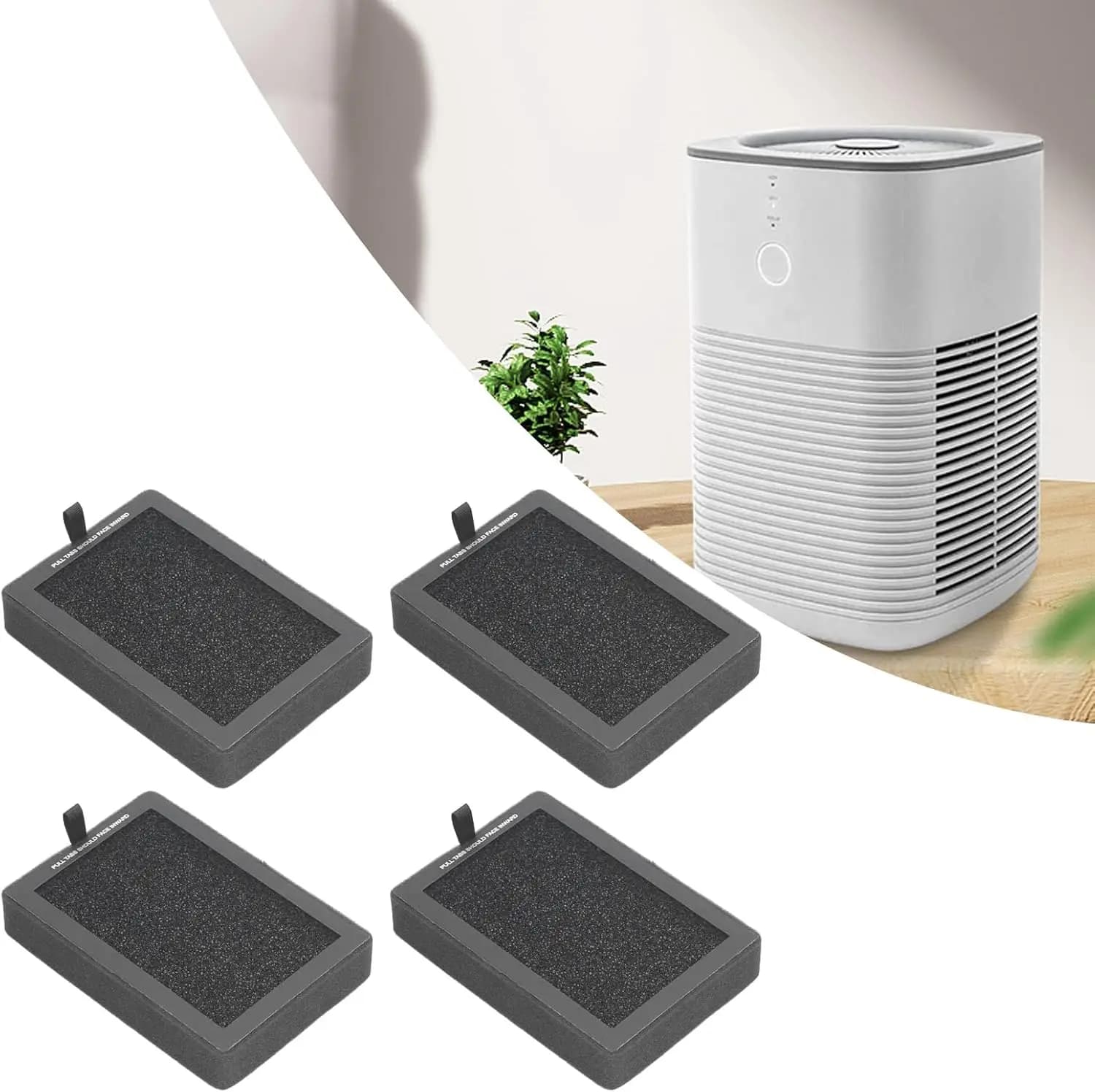 Filtro dell'aria ad alta efficienza in 4 parti, ricambio compatibile con purificatori Levoit H128 e H13EU, parte di ricambio per purificatore d'aria