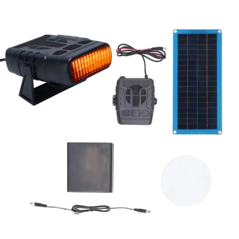 Riscaldatore solare per serra, riscaldatore portatile per pollaio ad energia solare per l'inverno, riscaldatori a pannello solare con protezione da surriscaldamento