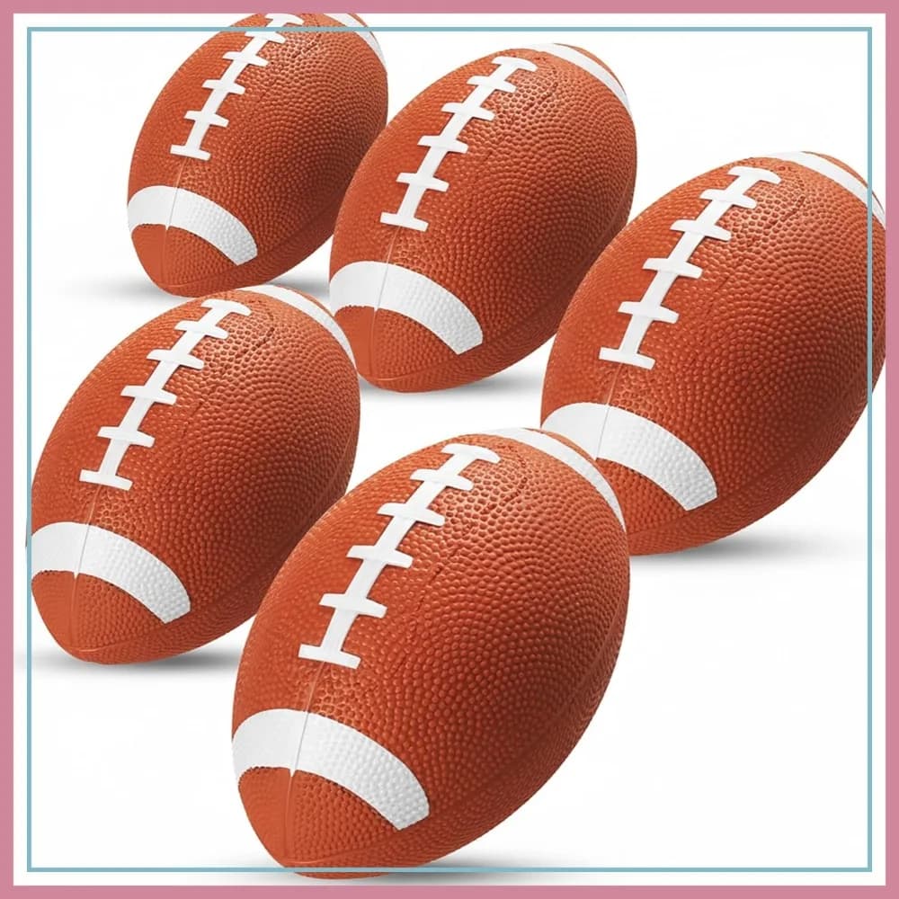 Mini Palloni da Calcio da 6 Pollici (Confezione da 5) - Palloni Gonfiabili in PVC con Pompa Manuale per Giardino, Cortile, Feste