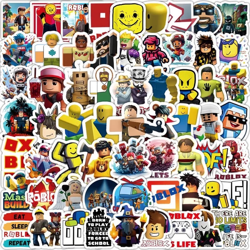 103 Pezzi Adesivi Roblox Creativi con Personaggi dei Videogiochi, Impermeabili, per Frigorifero, Portafoglio, Zaino, Decorazioni per Feste e Regali