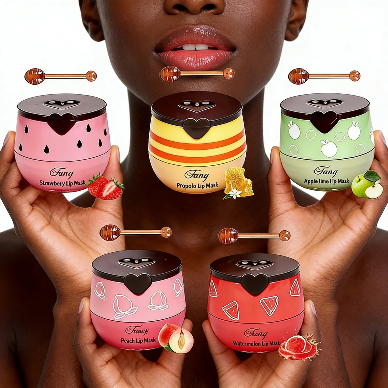 Propolis Lip Mask Hydrating Reparator Lip Balm Stick Dissolvency Lip Lines Hydrating Nutrient During the night For care of dry and cracked lips