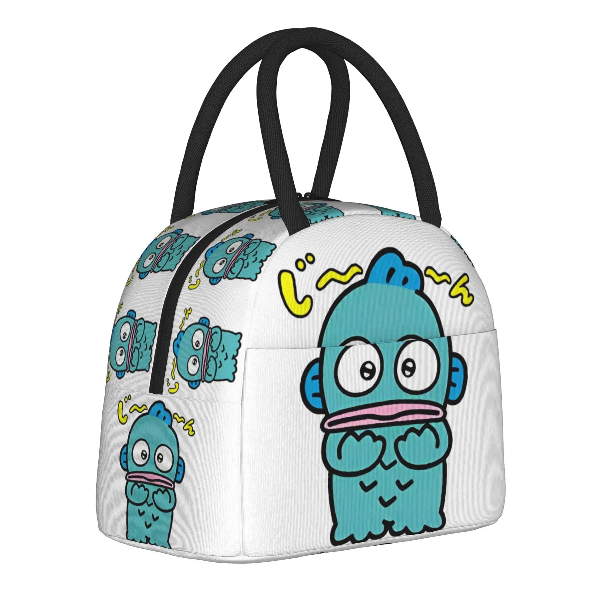 Simpatica borsa termica per il pranzo Hangyodon, borsa termica riutilizzabile, contenitore per il pranzo, borsa portatile per il pranzo, borsa Bento, per la spiaggia, all'aperto