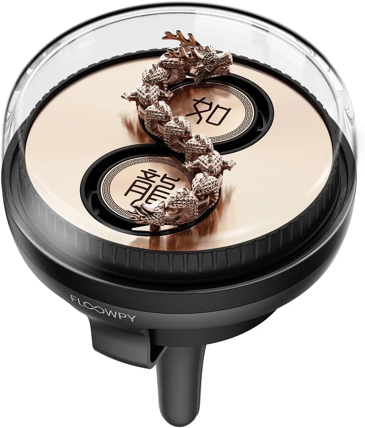 Deodorant for Self-Energy Wind with Dragon Design in Movement, 3 Flavored Tiles, Diffuser with Clip for Ventilation Bush