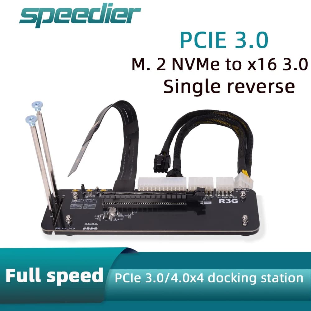 M.2 NVMe PCIe 3.0/4.0 X16 Adattatore connettore eGPU Docking Station Cavo di prolunga R3G per NUC ITX STX Notebook PC Supporto TX 500W