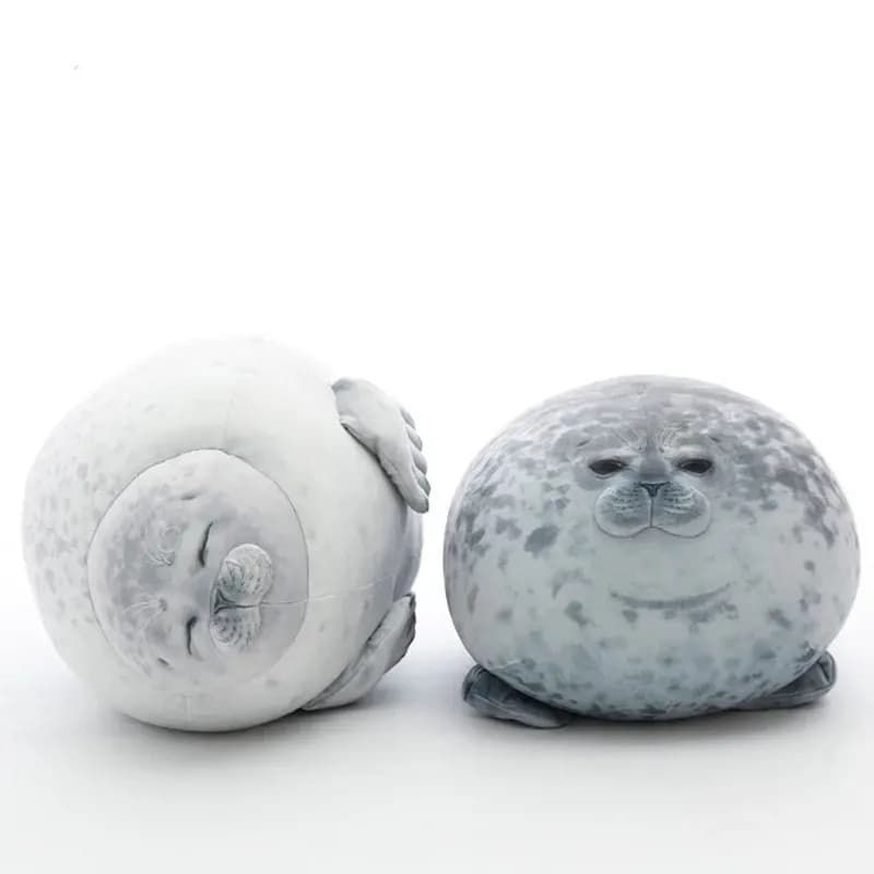 Peluche di Foca Kawaii da 20 cm, Giocattoli di Peluche a Forma di Foca, Cuscino 3D a Forma di Leone Marino, Animali di Peluche, Figure Decorative per la Stanza