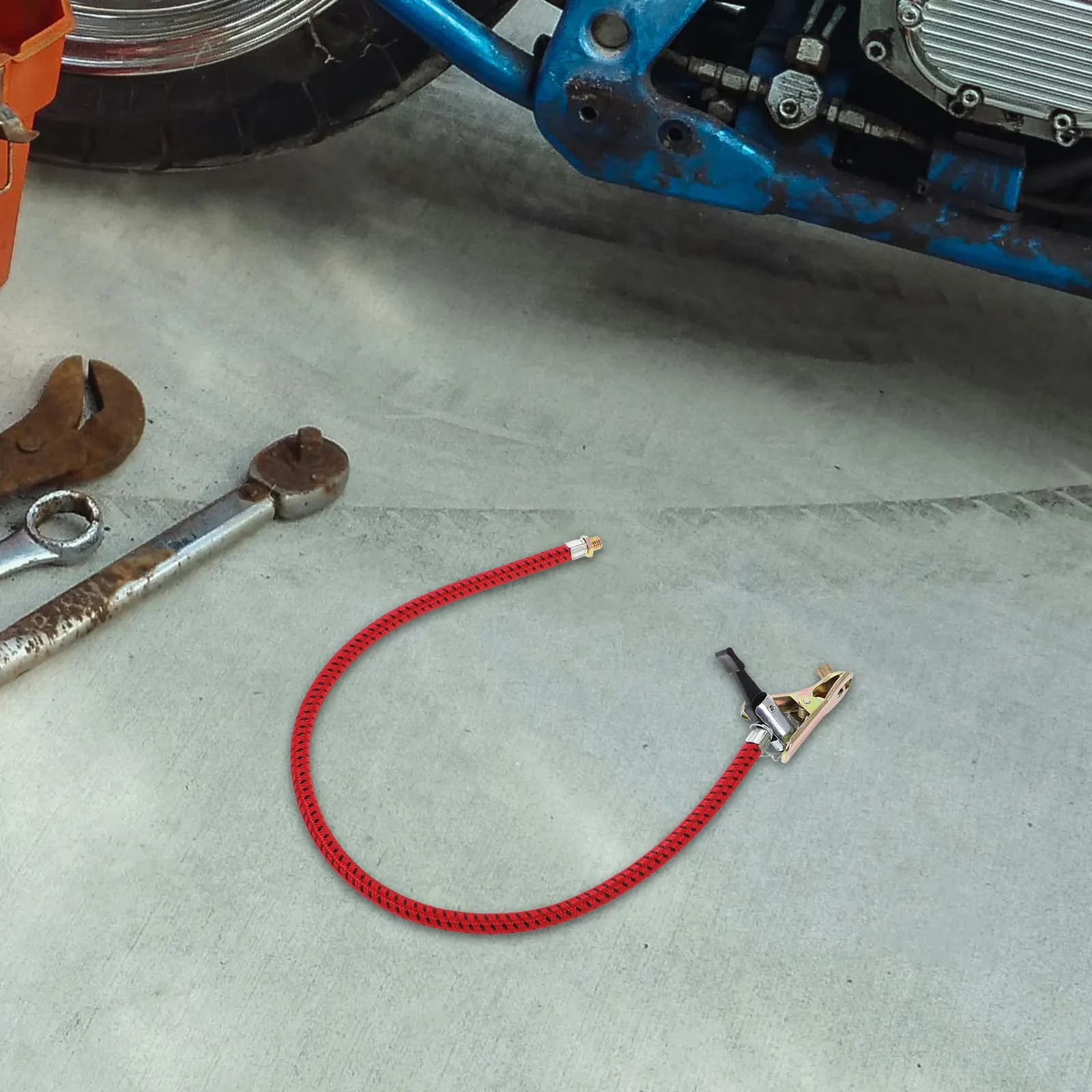 Tubo Flessibile Rosso per Pompa Bici, Ricambio per Gonfiatore Pneumatici Auto Moto Bicicletta, Tubo per Compressore d'Aria Auto