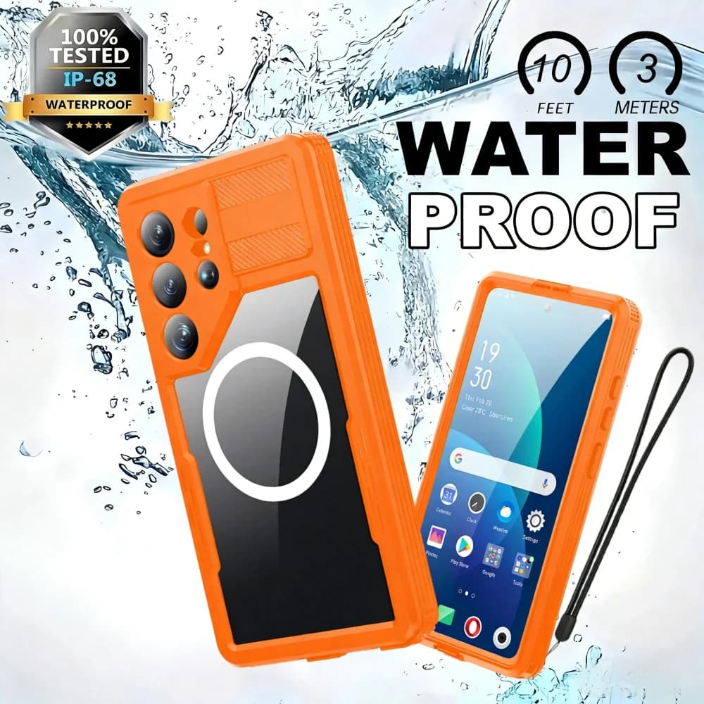 360 ° Custodia per snorkeling impermeabile IP68 a protezione completa per Samsung Galaxy S26 Ultra, S26 Plus, antiurto, antipolvere, antineve