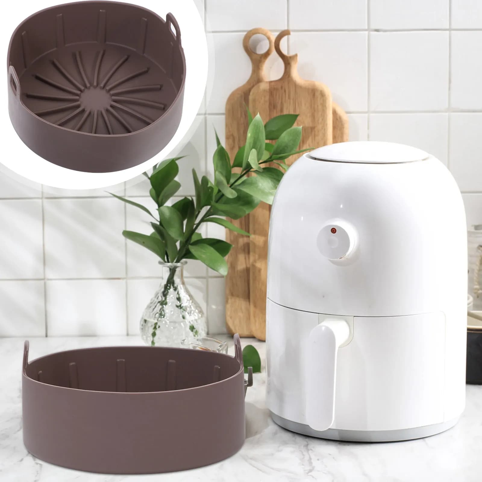 Silicone Air Fryer Mat Non-Stick Baking Liner Heat-Resistant Professional Kitchen Cushion for Snacks Chicken Legs Chips