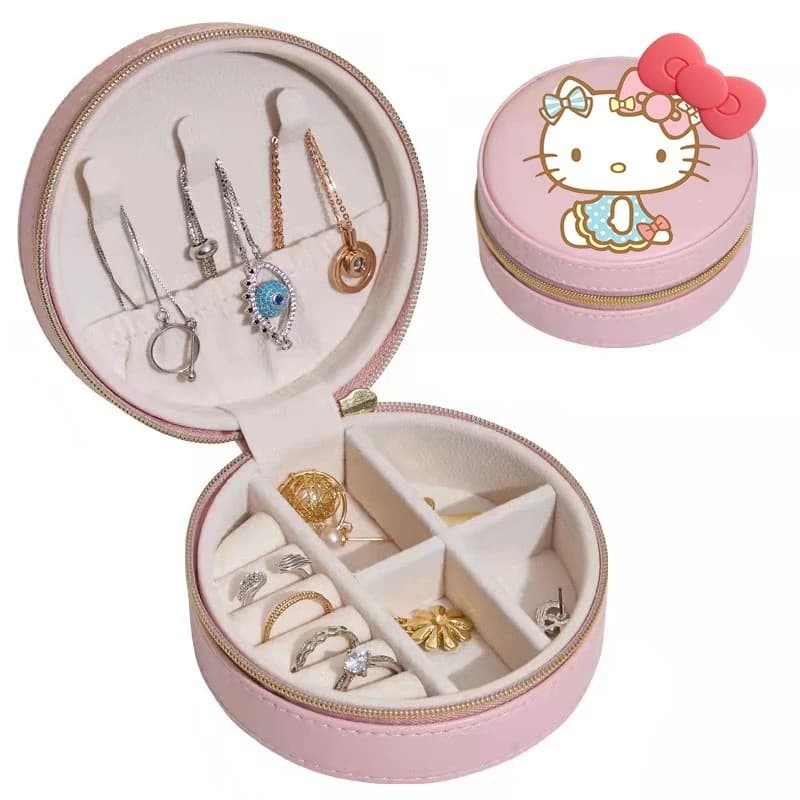 Hello Kitty Kuromi Cartoon Jewelry Box Student Kuromi Ugly Fish Ring Storage Box Bracelet and Jewelry Box