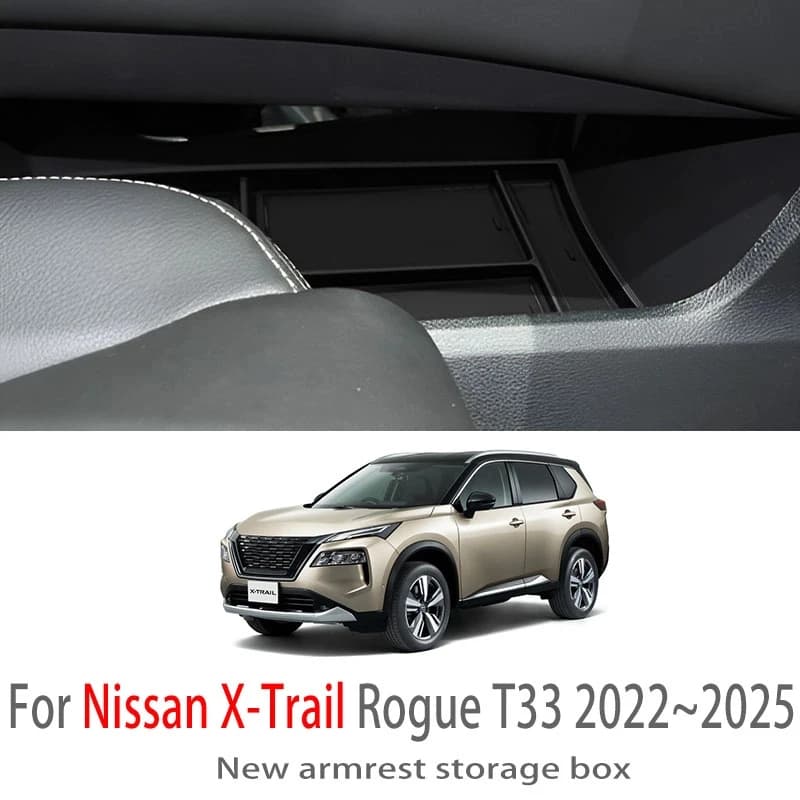 Car Accessories For Nissan X-Trail Rogue T33 2022~2025 MK4 Center Console Armrest Storage Box Multifunctional Storage Auto Parts