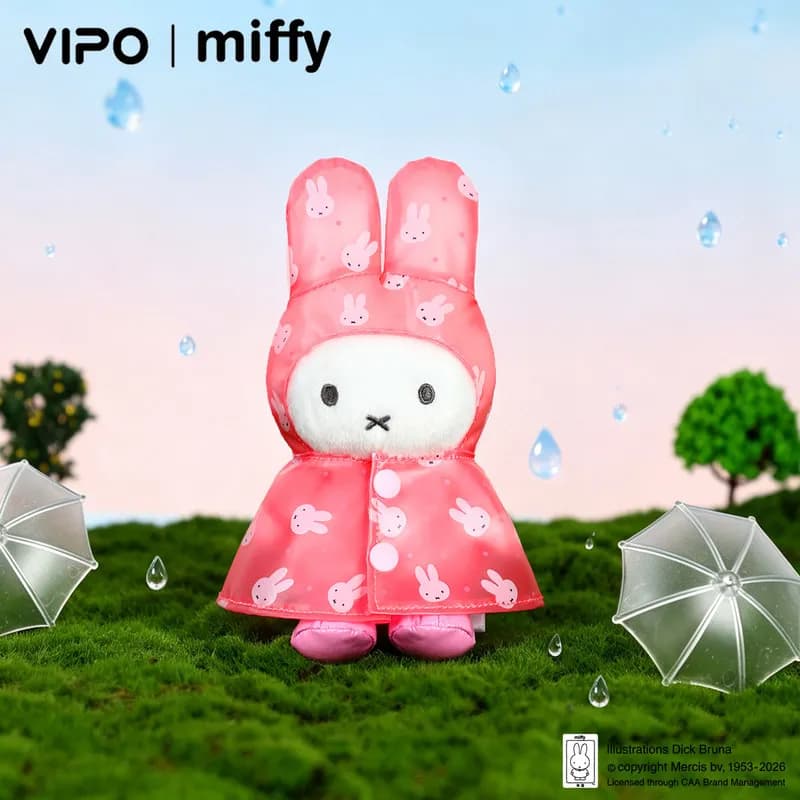 Genuine Vipo X Miffy Raincoat Series Blind Box Cute Bunny Bag Pendant Blind Box Keychain Backpack Accessory Ornament Toy