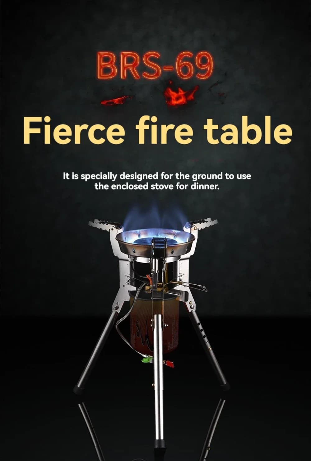 BRS-69 Rampage 2026, High-powered cooker for exteriors, Anti-wind cooker for high altitude, Portable cooker