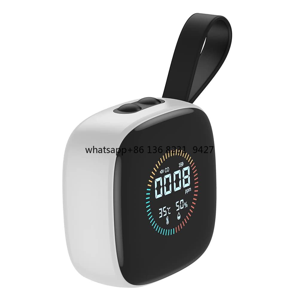 Rilevatore portatile di monossido di carbonio Batteria ultra lunga durata Rilevatore di CO ricaricabile Rilevatore di perdite di gas Allarme CO per garage domestico