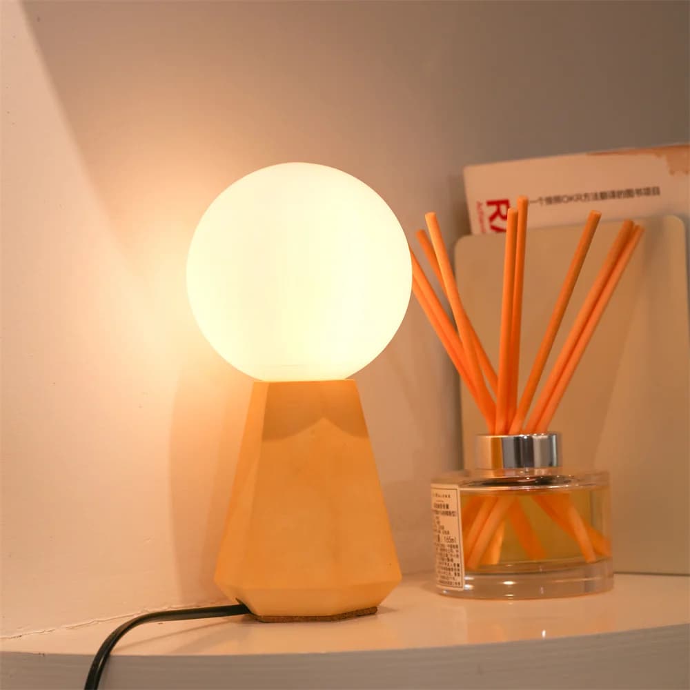 Boowan Nicole Table Lamp Silicone Mould for Concrete and Accessories Handmade Concrete Lamp Moulding Tools Gesmonite DIY Office Furniture