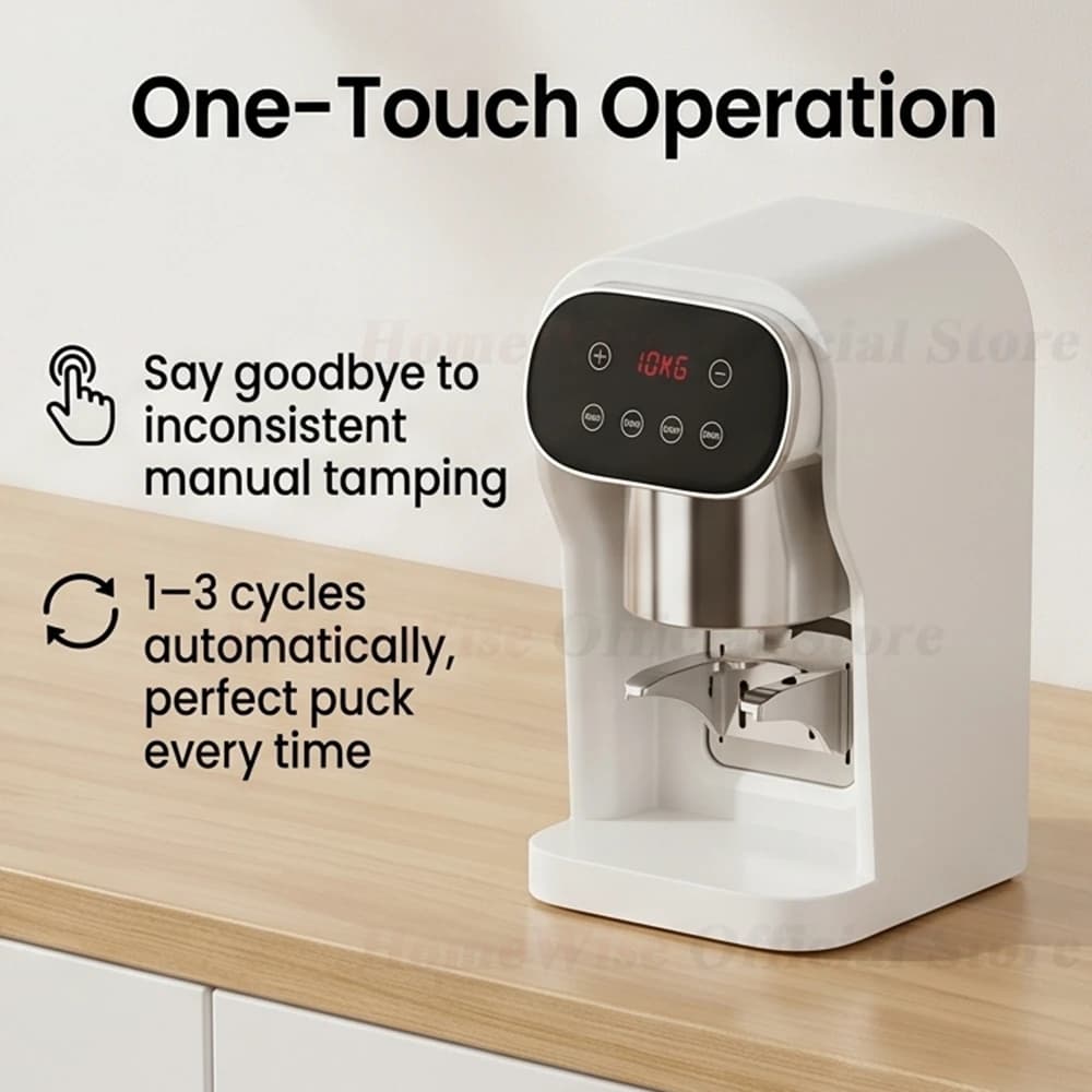 LXCHAN G520N Pressino Elettrico per Caffè 58mm Base Piatta Pressione Regolabile 10-30kg per Espresso Strumento di Pressatura Stabile